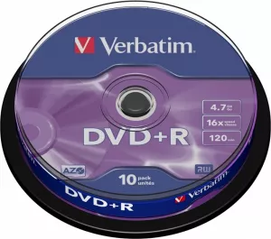 DVD+R VERBATIM  4.7GB, 120min, viteza 16x,  10 buc, Single Layer, spindle, "Matt Silver" "43498" 951763