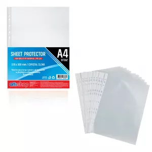 Folie protectie A4, Cristal, 40 MIC, 100 buc/set - OFFISHOP