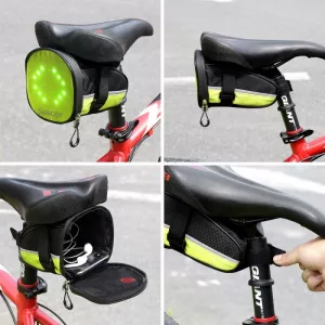 GEANTA reflectorizanta SPACER pentru Bicicleta, cu semnalizare LED prin telecomanda si de montat la sa, "SPBB-LEDSign"