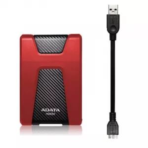 HDD ADATA EXTERN 2.5" USB 3.1 1TB  HD650 Red &amp;amp; Black "AHD650-1TU31-CRD"  (include TV 0.8lei)