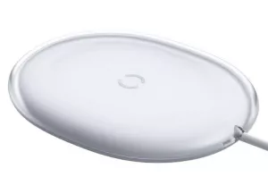 INCARCATOR wireless Baseus Jelly Qi 15W, compatibilitate smartphones, cablu Type-C la USB inclus, alb "WXGD-02" (include TV 0.18lei) - 6953156223707