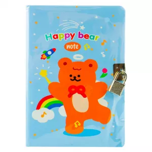 Jurnal cu lacat B6, 80 file, Happy bear