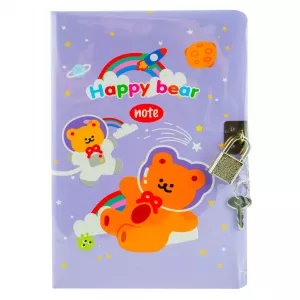 Jurnal cu lacat B6, 80 file, Happy bear