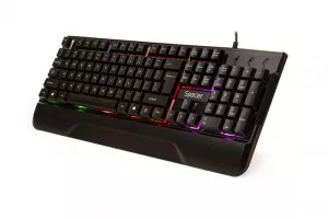 KIT gaming SPACER USB INVICTUS, tastatura RGB rainbow + mouse optic 7 culori, black, "SPGK-INVICTUS"   (include TV 0.8lei)