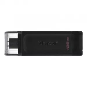 MEMORIE USB 3.2 Type-C KINGSTON 128 GB, clasica, carcasa plastic, negru, "DT70/128GB" (include TV 0.03 lei)