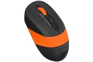 MOUSE A4tech, gaming, wireless, 2.4GHz, optic, 2000 dpi, butoane/scroll 4/1, buton selectare viteza, negru / portocaliu, "FG10 Orange" (include TV 0.18lei)