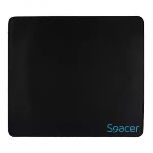 MousePAD SPACER gaming, cauciuc si material textil, 350 x 250 x 3 mm, negru "SP-PAD-GAME-M"