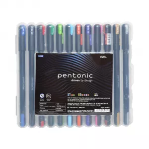 Pixuri cu gel Linc Pentonic, 12 culori/set 856SET – Linc