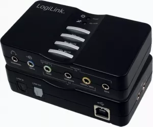PLACA de SUNET Logilink, extern, 7.1, interfata USB 2.0, conectori 3.5 mm jack x 5, S/PDIF, "UA0099" (include TV 0.18lei)