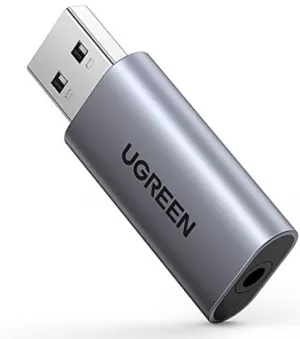 PLACA de SUNET Ugreen "CM383" extern, interfata USB 2.0 (T) la 3.5 mm jack (M), gri "80864" (include TV 0.06lei) - 6957303888641