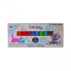 Plastilina Cats, 12 culori/set - STARPAK