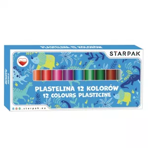 Plastilina Dino, 12 culori/set - STARPAK