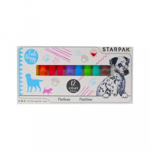 Plastilina Dogs, 12 culori/set - STARPAK