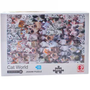 Puzzle carton mini, Lumea pisicilor, 1000 piese