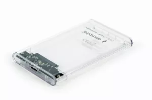 RACK extern GEMBIRD, extern pt. HDD, 2.5 inch, S-ATA, interfata PC USB 3.0, plastic, alb transparent, "EE2-U3S9-6" (include TV 0.8lei)