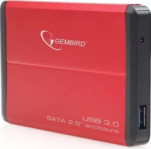 RACK extern GEMBIRD, pt HDD/SSD, 2.5 inch, S-ATA, interfata PC USB 3.0, aluminiu, rosu, "EE2-U3S-2-R" (include TV 0.8lei)
