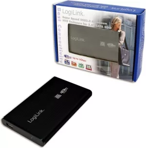 RACK extern LOGILINK, pt HDD/SSD, 2.5 inch, S-ATA, interfata PC USB 3.0, aluminiu, negru, "UA0106" (include TV 0.8lei)