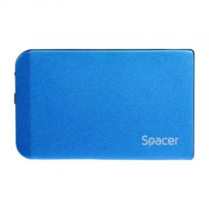 RACK extern SPACER, pt HDD/SSD, 2.5 inch, S-ATA, interfata PC USB 3.0, aluminiu, albastru, "SPR-25611A" (include TV 0.8lei)