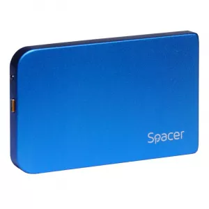 RACK extern SPACER, pt HDD/SSD, 2.5 inch, S-ATA, interfata PC USB 3.0, aluminiu, albastru, "SPR-25611A" (include TV 0.8lei)