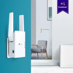 RANGE EXTENDER TP-LINK wireless  1800Mbps, 1 port Gigabit,  2 antene externe, 2.4 / 5Ghz dual band, Wi-Fi 6, "RE605X" (include TV 1.75lei)