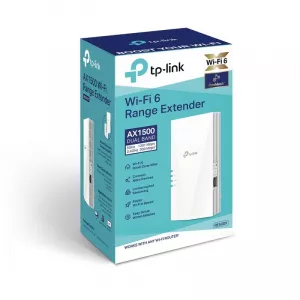 RANGE EXTENDER TP-LINK wireless  AX1500, 1500Mbps, 1 port Gigabit,  2 antene interne, 2.4 / 5Ghz dual band, Wi-Fi 6, "RE500X" (include TV 1.75lei)