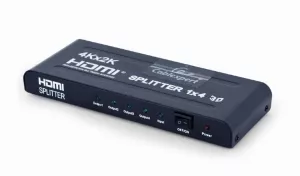 SPLITTER video GEMBIRD, split HDMI la 4 monitoare, conector 1: HDMI (M); conector 2: HDMI (M) x 4, "DSP-4PH4-02" (include TV 0.8lei)