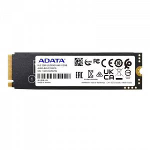 SSD ADATA, LEGEND 840,  512 GB, M.2, PCIe Gen4.0 x4, 3D TLC Nand, R/W: 5000/3400 MB/s, "ALEG-840-512GCS"