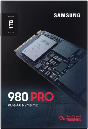 SSD SAMSUNG, 980 PRO, 1TB, M.2, PCIe Gen4.0 x4, V-Nand 3bit MLC, R/W: 7000 MB/s/5000 MB/s "MZ-V8P1T0BW"