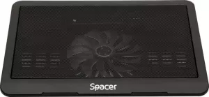 STAND SPACER notebook 15.6", sita metal, fan 14cm cu led albastru, black, "SP-NC19"/45504838 (include TV 0.8lei)