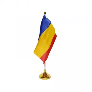 Steag birou, cu suport, Romania, 15x21 cm