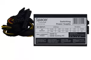 SURSA SPACER 500, 300W for 500 Desktop PC, PFC pasiv, fan 120mm, 1x PCI-E (6), 4x S-ATA, 1x P8 (4+4), retail box, "SP-GP-500",  (include TV 1.75lei)
