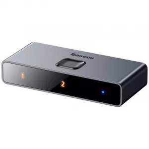 SWITCH video Baseus Matrix, HDMI bidirectional - 2x HDMI 4K / 30 Hz, gri "CAHUB-BC0G" (include TV 0.8lei) - 6953156219700