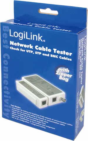 TESTER CABLU RETEA LOGILINK pt. cablu UTP, FTP si coaxial, "WZ0011" (include TV 0.8lei)