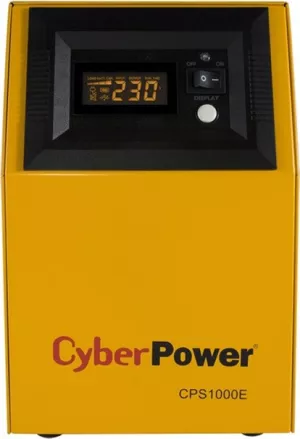 UPS CYBER POWER Inverter (pt. motoare, pompe etc.), Sinusoida Pura,  1000VA/ 700W, AVR, 2 x socket Shucko, display LCD, fara baterie, functioneaza cu baterie de 12V, seria EPS, "CPS1000E" (include TV 10lei)