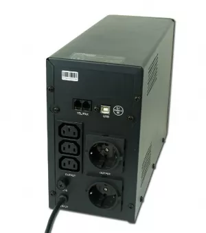 UPS GEMBIRD, Line Int. cu management, mini tower, 1500VA/900W, AVR, IEC x 3/ Schuko x 2, 2 x baterie 12V/8Ah, display LCD, back-up 1 - 10 min., "EG-UPS-034", (include TV 10lei)
