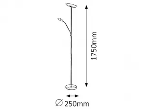 Lampadar AARON 1xLED, max 18W + 1xLED, max 5W