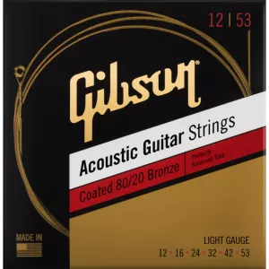 Corzi acustica Gibson SAG-CBRW12 12-53 Coated 80/20 Bronze