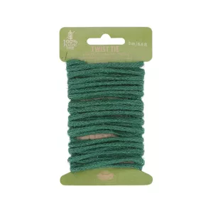 Sfoara pentru legat, verde, din iuta, fir de otel si bumbac 5m Garden Twist Tie Esschert
