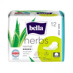 Absorbante igienice cu aloe vera Herbs, 12 bucati, Bella
