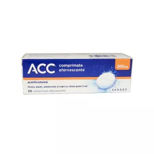 Acc, 200 mg, 20 comprimate efervescente, Sandoz