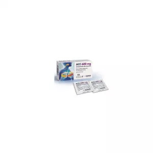 ACC 600 mg, 10 comprimate efervescente individuale, Sandoz