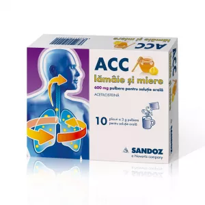 ACC lamaie si miere 600 mg, 10 plicuri, Sandoz