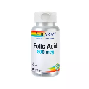 Acid Folic 800 mcg Solaray, 30 capsule, Secom