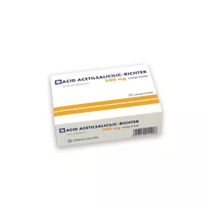 Acid Acetilsalicilic Richter 500 mg, 30 comprimate, Gedeon Richter 