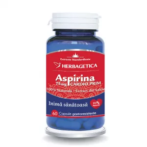 Aspirina naturala Cardio Prim, 60 capsule, Herbagetica