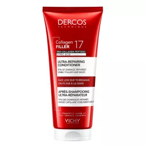 Balsam ultra-reparator cu peptide Pro-Colagen si acid citric Dercos Collagen 17 Filler, 200 ml, Vichy