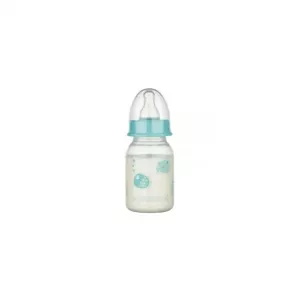 Biberon PP cu tetina rotunda si decor cu animalute 46010, 120ml, Baby Nova