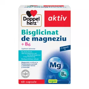 Bisglicinat de magneziu + B6, 60 capsule, Doppelherz