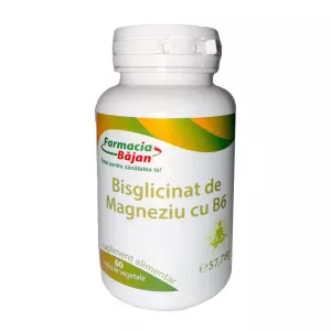 Bisglicinat de Magneziu + B6, 60 cpsule, Farmacia Bajan