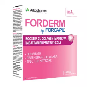 Booster cu colagen Forderm by Forcapil, 10 fiole, Arkopharma